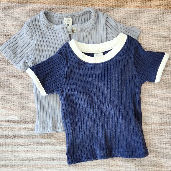 2 Kate Quinn ribbed t-shirts - Picture 1 of 3